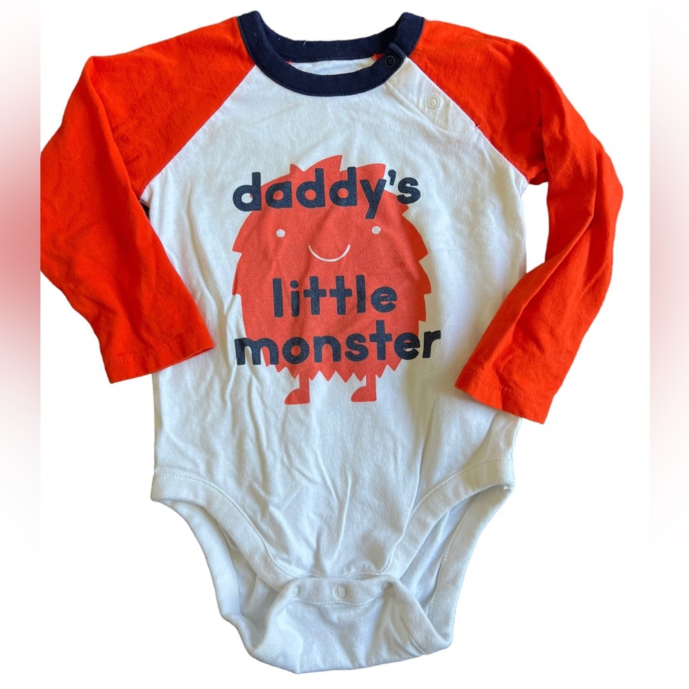 🌟🌟🌟3 for $10🌟🌟🌟 Baby Gap LS Bodysuit Little Monster Size 18-24